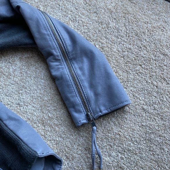 free people cool and clean jacket moto distressed suede edgy zipper large - Picture 8 of 10